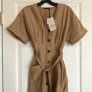 Zara button down mini dress